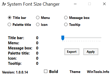 System Font Size Changer
